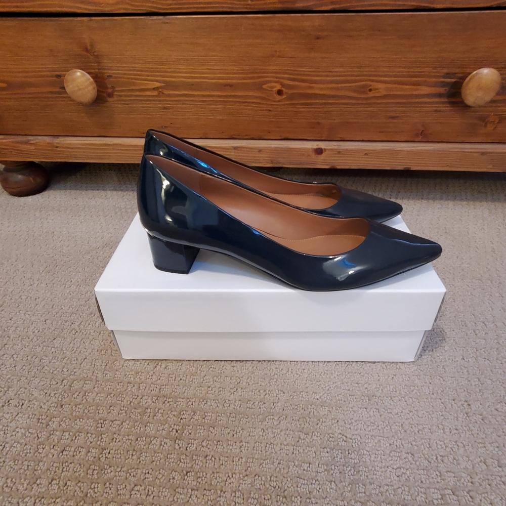 Calvin Klein Genoveva glossy patent heels size 9